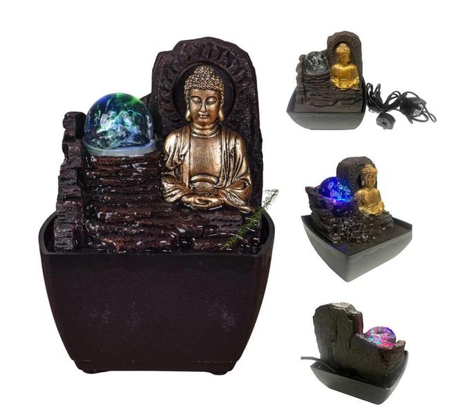 Fonte Grande Decortiva Cascata Esfera Vidro Gira Buda Led - Fontebuda Imagem de Fonte Grande Decortiva Cascata Esfera Vidro Gira Buda Led