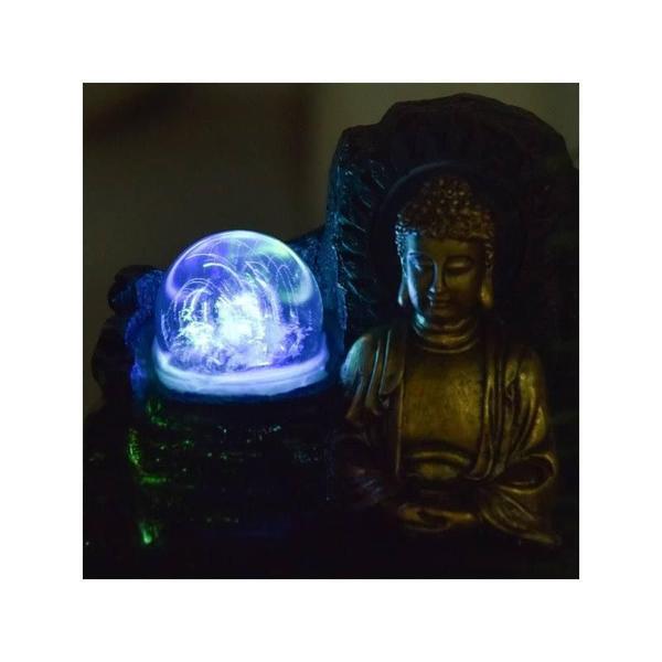 Fonte Grande Decortiva Cascata Esfera Vidro Gira Buda Led - Fontebuda Imagem de Fonte Grande Decortiva Cascata Esfera Vidro Gira Buda Led