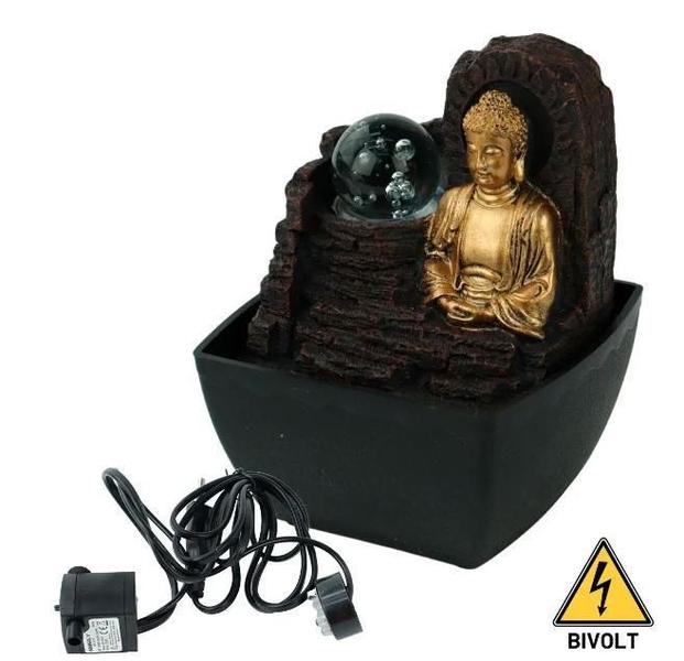 Fonte Grande Decortiva Cascata Esfera Vidro Gira Buda Led - Fontebuda Imagem de Fonte Grande Decortiva Cascata Esfera Vidro Gira Buda Led