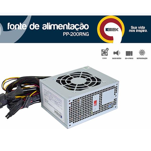 Imagem de FONTE K-MEX PP-200RNG 200W GB GM-9i8a 9g8a 9f8a C/CABO FORCA