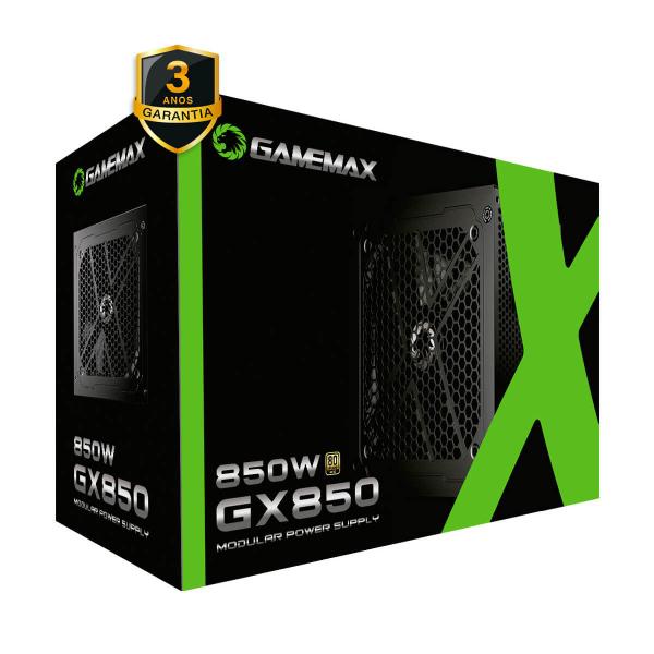 Imagem de Fonte Modular Gamemax Gx850 850w 80 Plus Gold Preta