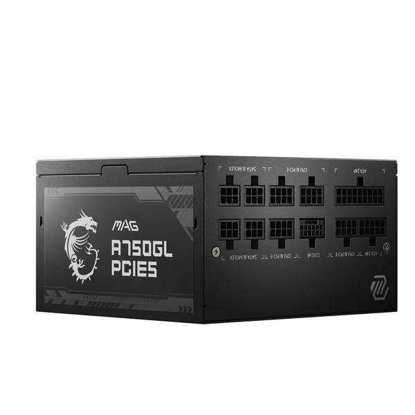 Imagem de Fonte MSI MAG A750GL PCIE5 750W 80 Plus Gold Modular PFC Ativo Preto