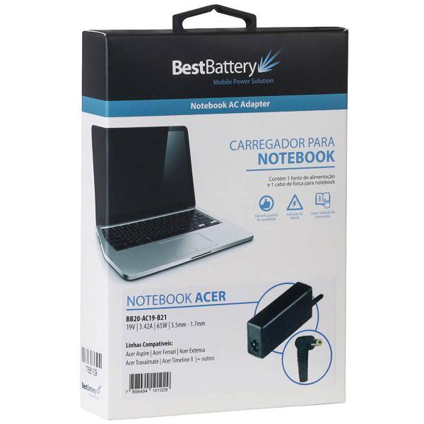 Imagem de Fonte Notebook Acer Aspire A315-53-333H 19V 3.42A 65W 5.5mm - 1.7mm Compatível BestBattery