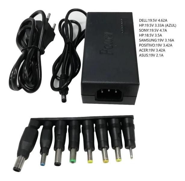 Imagem de Fonte Notebook Laptop Universal Com Cabo Carregador 120W