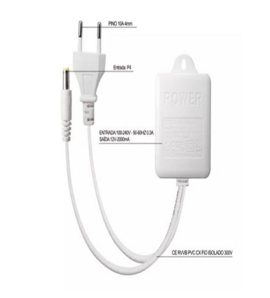 Fonte Original Para Câmera Ip Speed Dome - 12v-2a - SHR Imagem de Fonte Original Para Câmera Ip Speed Dome - 12v-2a