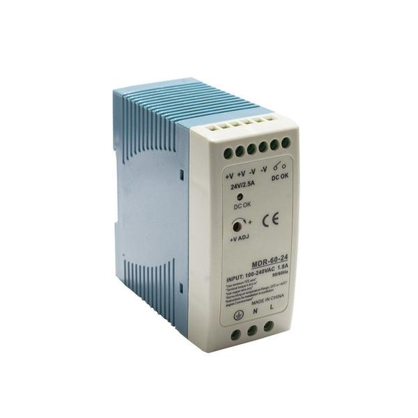 Fonte p/ Trilho DIN 100-240VAC 24V/2,5A - UP Electronic Imagem de Fonte p/ Trilho DIN 100-240VAC 24V/2,5A - UP Electronic