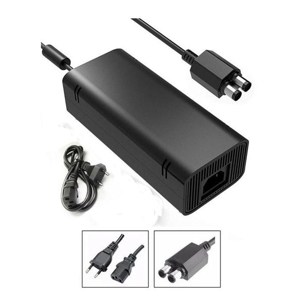 Imagem de Fonte Para Xbox Slim Bivolt Conector 2 Pinos + Cabo Energia - Feir