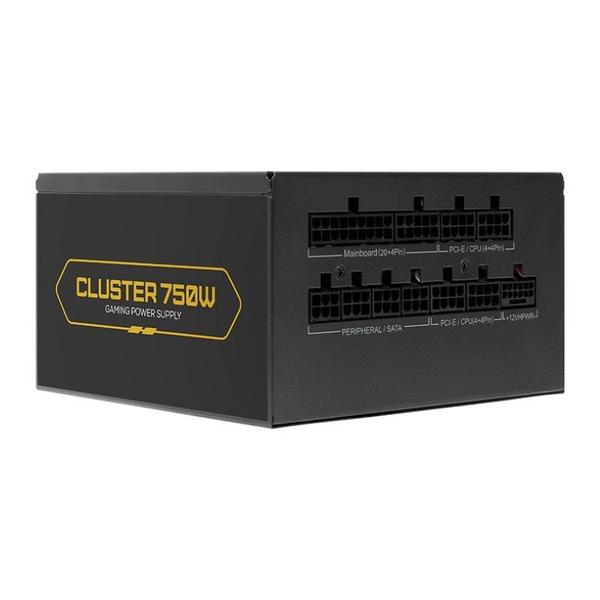 Imagem de Fonte Pichau Cluster, 750W, PCIe 5.0, Full Modular, Cybenetics Gold, Preto, PG-CL750-BK01