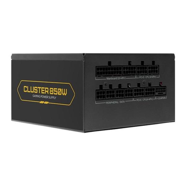 Imagem de Fonte Pichau Cluster, 850W, PCIe 5.0, Full Modular, Cybenetics Gold, Preto, PG-CL850-BK01