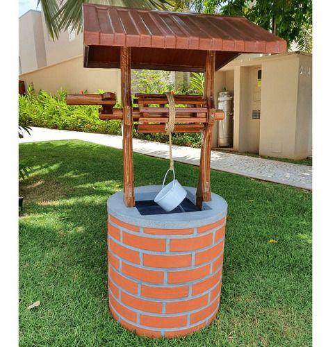 Imagem de Fonte Poço De Jardim Decorativo 130cm Balde Com Queda D'água