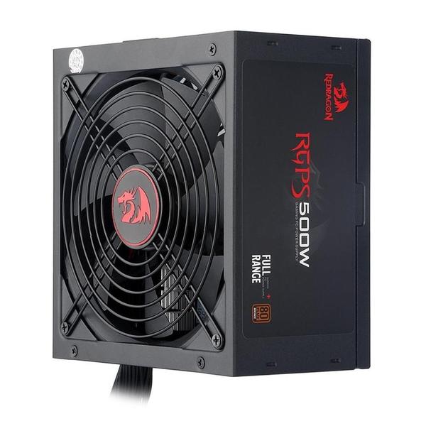 Imagem de Fonte Redragon RGPS, 500W, 80 Plus Bronze, Sem Cabo, Preto - GC-PS001-1