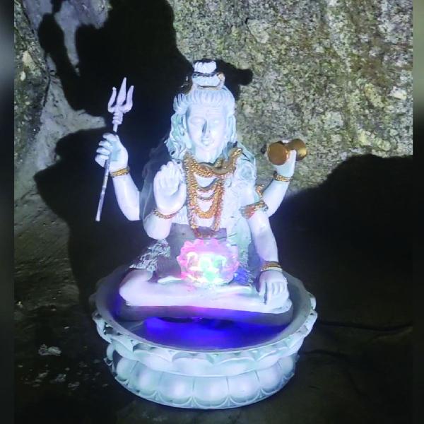 Imagem de Fonte Shiva Na Flor De Lótus Luz Multicolor Led 01062