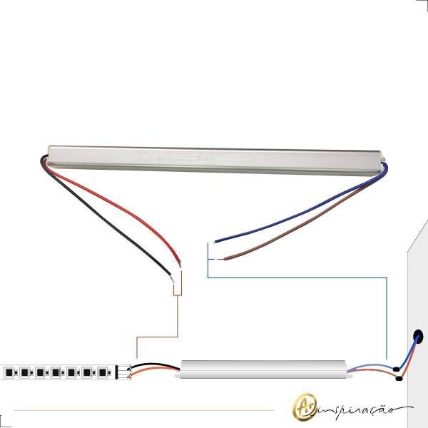 Imagem de Fonte Slim Driver Para Fita Led Slim 12V 6A 72W Perfil Led