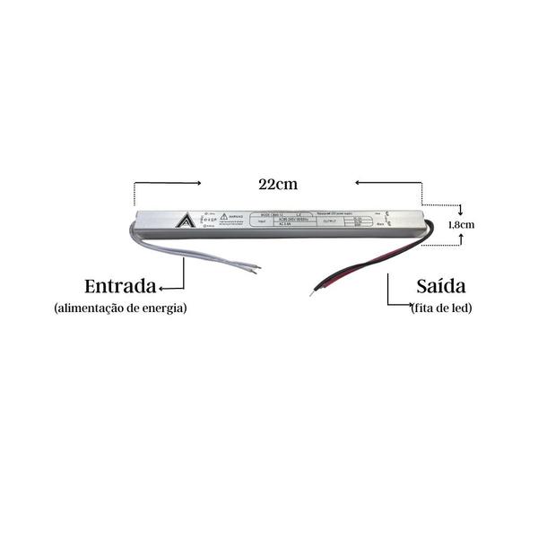 Imagem de Fonte Slim Para Fita De Led/cftv 12v 5a 60w