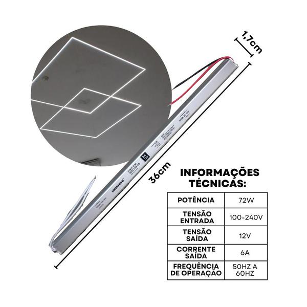 Imagem de Fonte Slim para Fita LED  3A, 5A, 6A