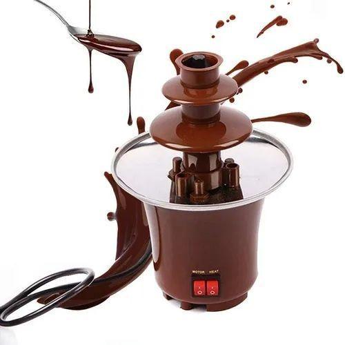 Fonte Torre Cascata De Chocolate Fondue Maquina Elétrica 3 Andares 110v Imagem de Fonte Torre Cascata De Chocolate Fondue Maquina Elétrica 3 Andares 110v
