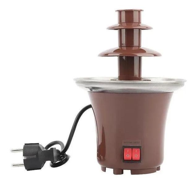 Fonte Torre Cascata De Chocolate Fondue Maquina Elétrica 3 Andares 110v Imagem de Fonte Torre Cascata De Chocolate Fondue Maquina Elétrica 3 Andares 110v