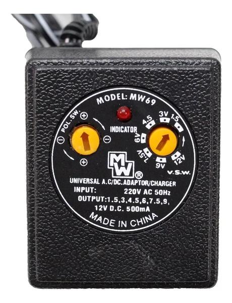 Imagem de Fonte Universal 500Ma 9W 110-220V - 1,5 A 12V Mw69