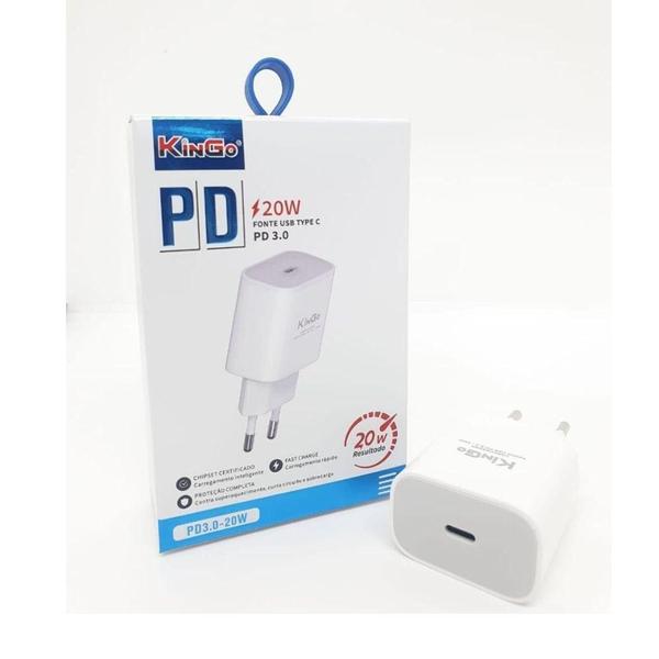 Fonte USB Type C Kingo 20W Imagem de Fonte USB Type C Kingo 20W