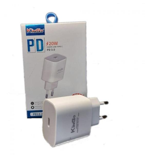 Fonte USB Type C Kingo 20W Imagem de Fonte USB Type C Kingo 20W