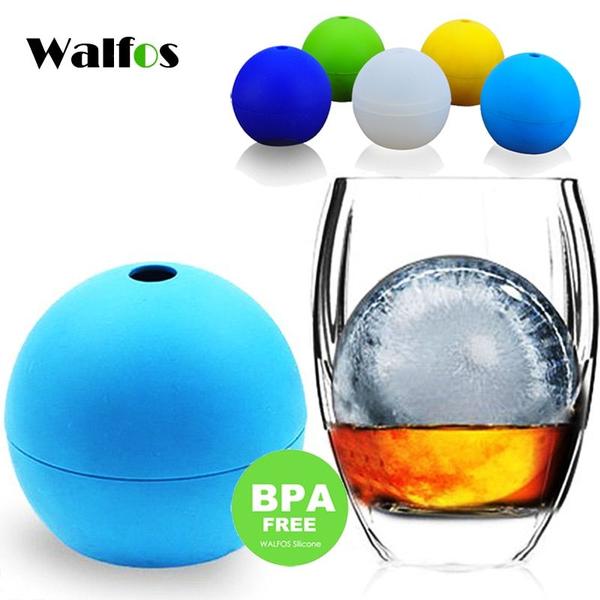 Imagem de Food Grade Grande Whisky Bola de Gelo 6cm Redondo Whisky Bola de Gelo Bola de Gelo Molde Grande Esfera Gelo Molde Whisky Ice Ball Makerball Moldice Moldfood Grade