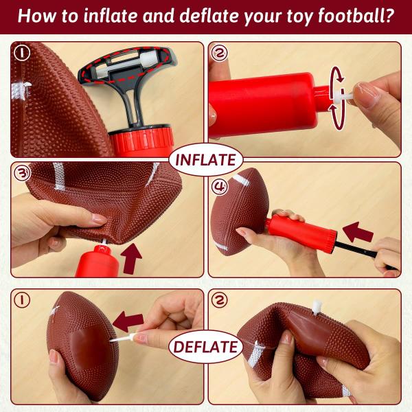 Imagem de Football Toss Games Punieayi com 4 bolas de futebol infláveis