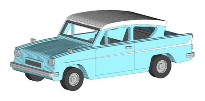 Imagem de Ford E Anglia (harry Potter) - Veículos Quebra Cabeça Em Mdf