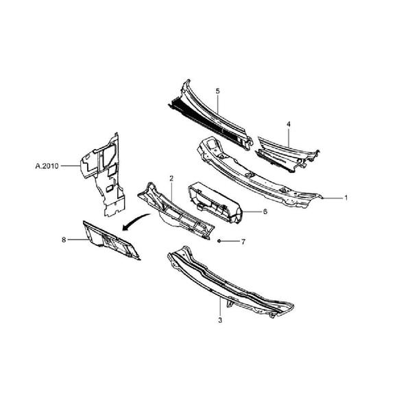 Imagem de Ford Fiesta Rocam Grade Ventilação Superior Le Novo Original