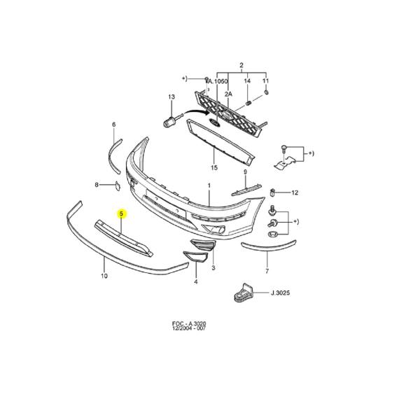 Imagem de Ford Focus Grade Inferior Para-choque Dianteiro Genuíno