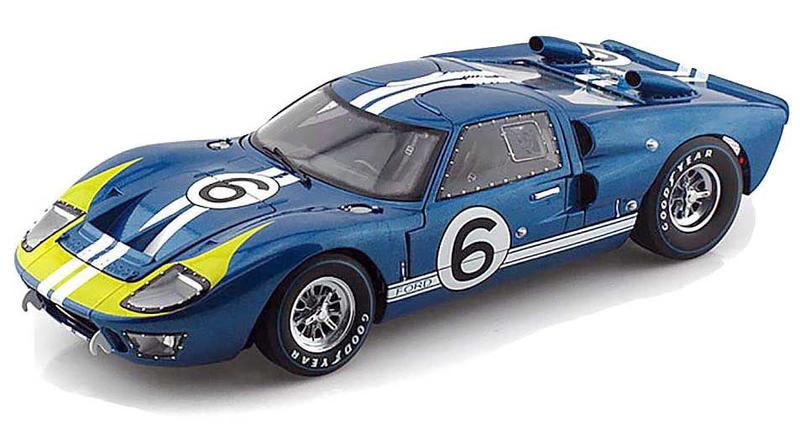 Imagem de Ford GT40  6 Le Mans 24 hrs Azul Shelby Collectibles 1/18