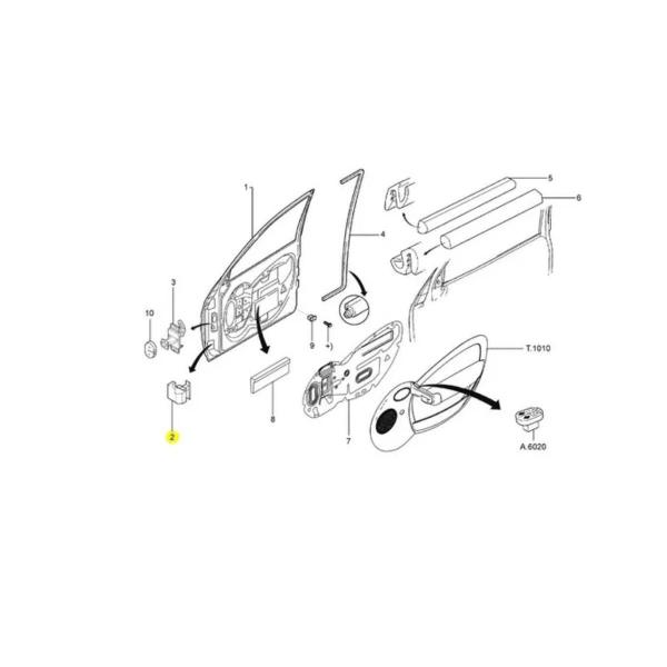 Imagem de Ford Ka Dobradiça Porta Lado Direito Genuíno