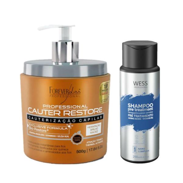 Imagem de Forever Mask Cauter Restore 500g + Wess Nano Passo 1 - 250ml