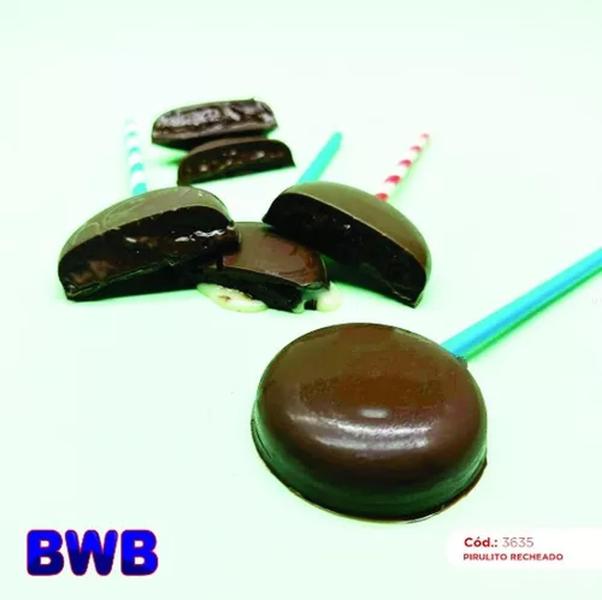 Imagem de Forma 03 Partes para chocolate Pirulito Recheado Sp Bwb Cod: 3635