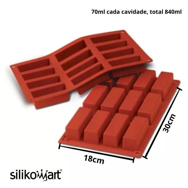 Imagem de Forma 12 Moldes Cake Doce Sobremesa Silicone Silikomart