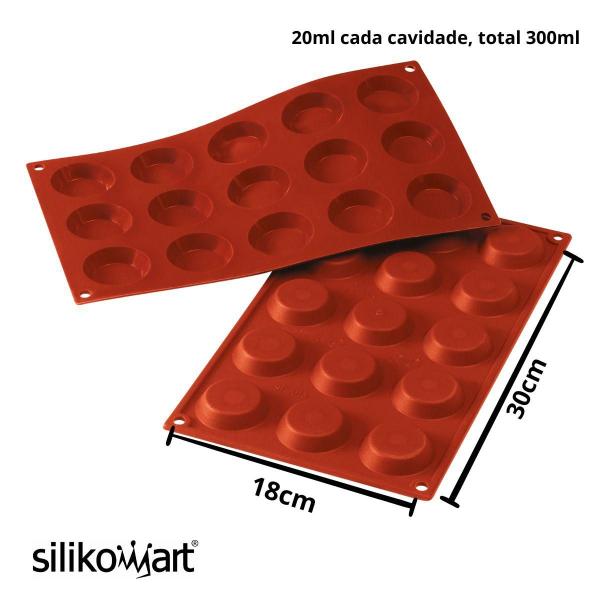 Imagem de Forma 15 Moldes Tartelleta Sobremesa Silicone Silikomart