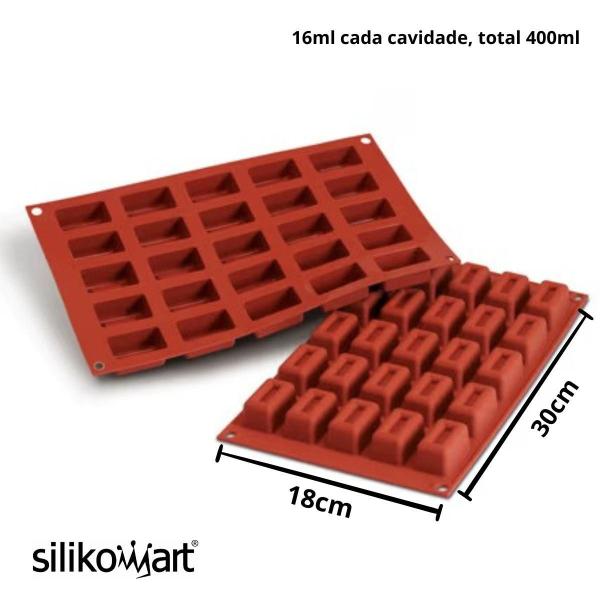 Imagem de Forma 25 Moldes Savarin Chocolate Doce Silicone Silikomart