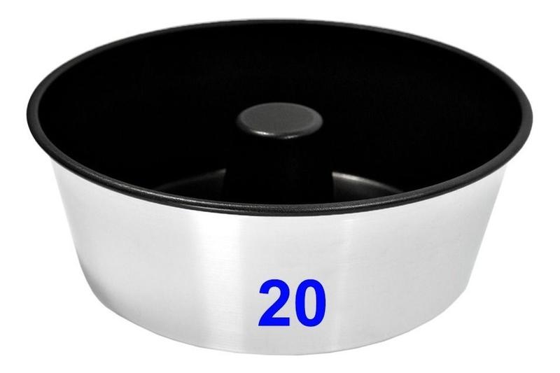 Forma Antiaderente Com Tubo Para Pudim - 20x8cm - Arniflon - ARNIX