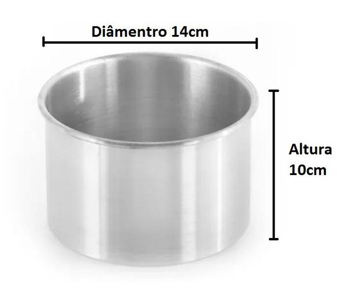 Imagem de Forma Assadeira Alta N14 Bolo Torta Redonda Com 10cm Altura