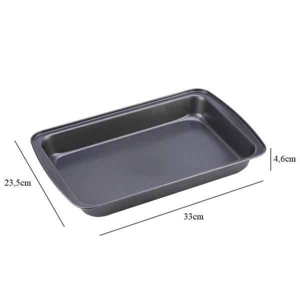 Forma Assadeira Antiaderente Retangular 33x23,5cm Funda - Monaliza Imagem de Forma Assadeira Antiaderente Retangular 33x23,5cm Funda