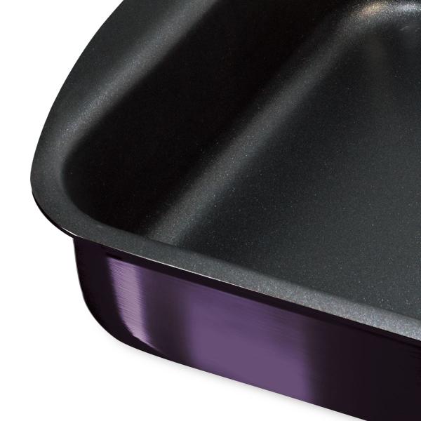 Imagem de Forma Assadeira Antiaderente Tripla Camada de Marmore 27x35cm Purple Berlinger Haus Bolos Tortas Assados Cozinha Forno Fogão