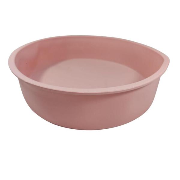 Imagem de Forma Assadeira Bolo Redonda Silicone Antiaderente Rosa