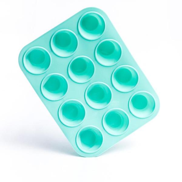 Imagem de Forma assadeira com 12 cavidades para cupcake de silicone 