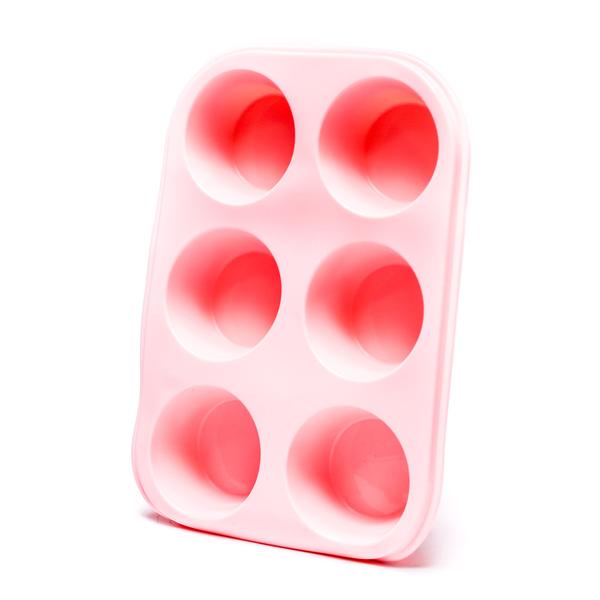 Imagem de Forma Assadeira com 6 Cavidades Redondas Silicone Cores Sortidas