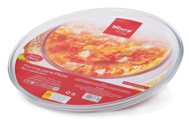 Imagem de Forma Assadeira de Pizza Redonda em Vidro Borossilicato Resistente 31cm