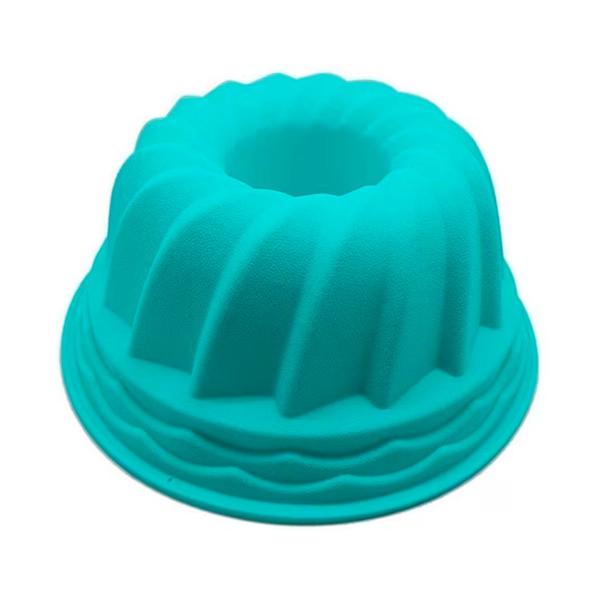 Imagem de Forma Assadeira De Silicone Redonda Furo Bolo Pudim Torta