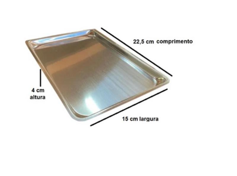 Imagem de Forma Assadeira Retangular Para Forno Elétrico Em Alumínio Polido Anti-mancha