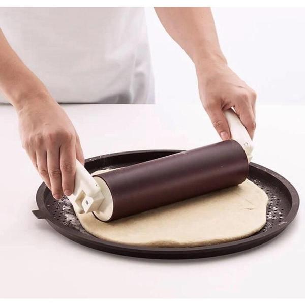 Imagem de Forma Assadeira Tapete Folha Silicone Pizza Redonda 34,5Cm