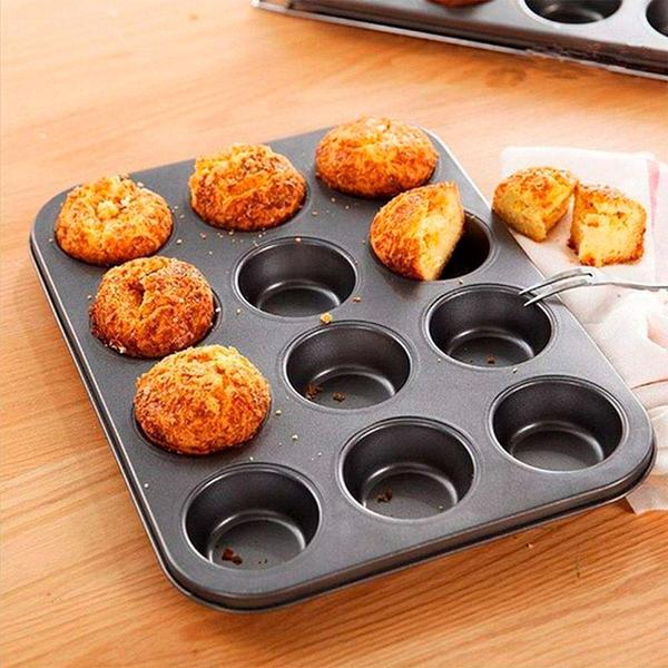 Forma Bandeja Cupcake Muffin Doces Antiaderente Premium - Quality House Imagem de Forma Bandeja Cupcake Muffin Doces Antiaderente Premium
