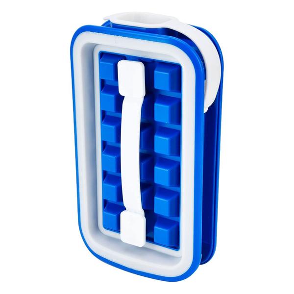 Forma Bandeja Para Gelo Dupla de Silicone e Plástico Ice Box 22CM Linha Casa Premium - 123 ùtil Imagem de Forma Bandeja Para Gelo Dupla de Silicone e Plástico Ice Box 22CM Linha Casa Premium