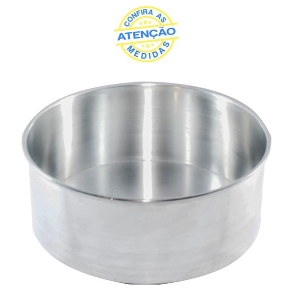 Forma Bolo Alta Redonda Para Bolo Fundo Fixo 35 x 10cm em Alumínio - Global Alumínio Imagem de Forma Bolo Alta Redonda Para Bolo Fundo Fixo 35 x 10cm em Alumínio - Global Alumínio